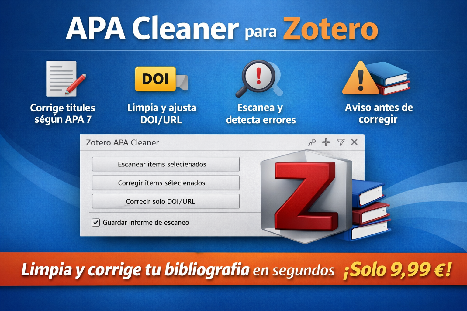 APA Cleaner para Zotero: limpia, corrige y profesionaliza tu bibliografía en segundos